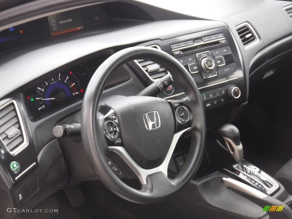 2013 Civic LX Sedan - Kona Coffee Metallic / Black photo #10