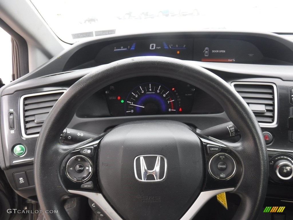 2013 Civic LX Sedan - Kona Coffee Metallic / Black photo #17