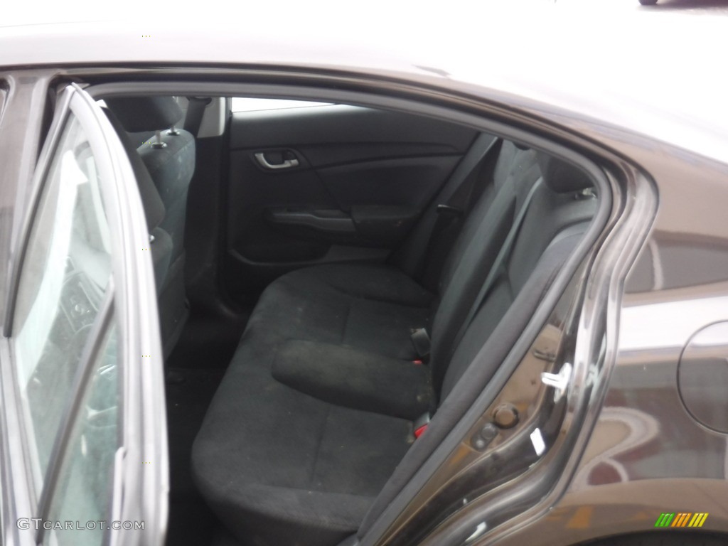 2013 Civic LX Sedan - Kona Coffee Metallic / Black photo #21