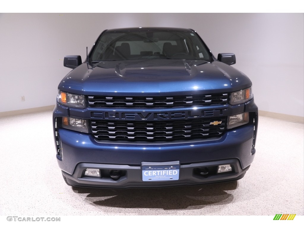 2020 Silverado 1500 Custom Crew Cab 4x4 - Northsky Blue Metallic / Jet Black photo #2