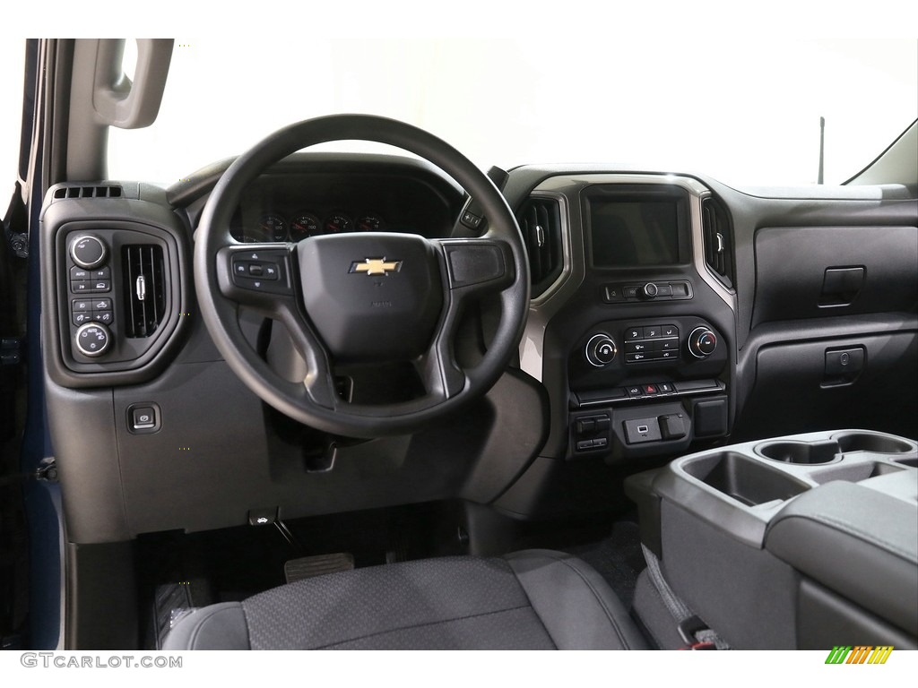 2020 Silverado 1500 Custom Crew Cab 4x4 - Northsky Blue Metallic / Jet Black photo #7