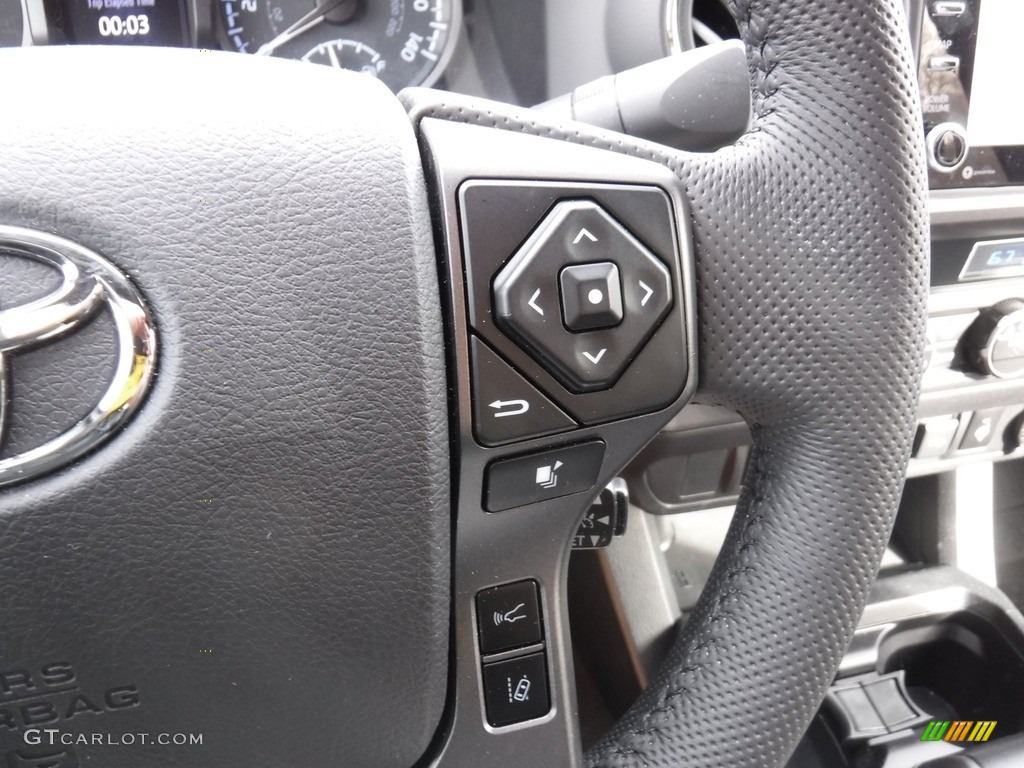 2021 Toyota Tacoma TRD Off Road Double Cab 4x4 TRD Cement/Black Steering Wheel Photo #141474986