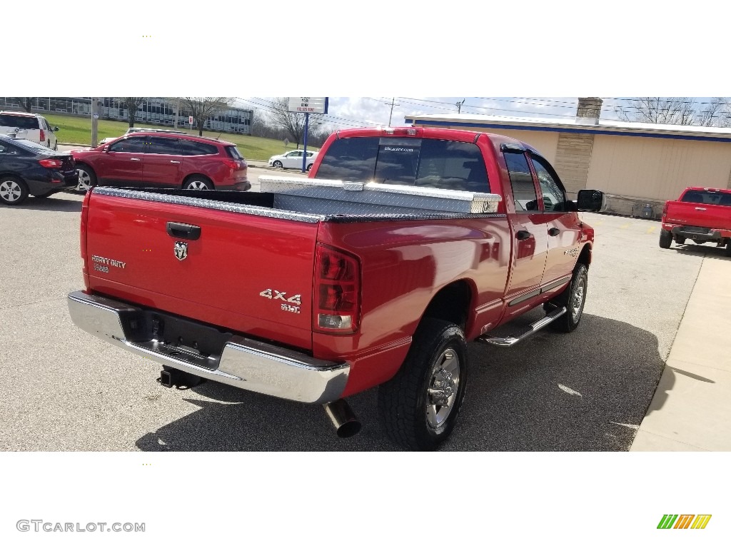 2006 Ram 2500 SLT Quad Cab 4x4 - Flame Red / Khaki photo #6