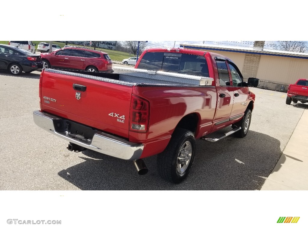 2006 Ram 2500 SLT Quad Cab 4x4 - Flame Red / Khaki photo #7