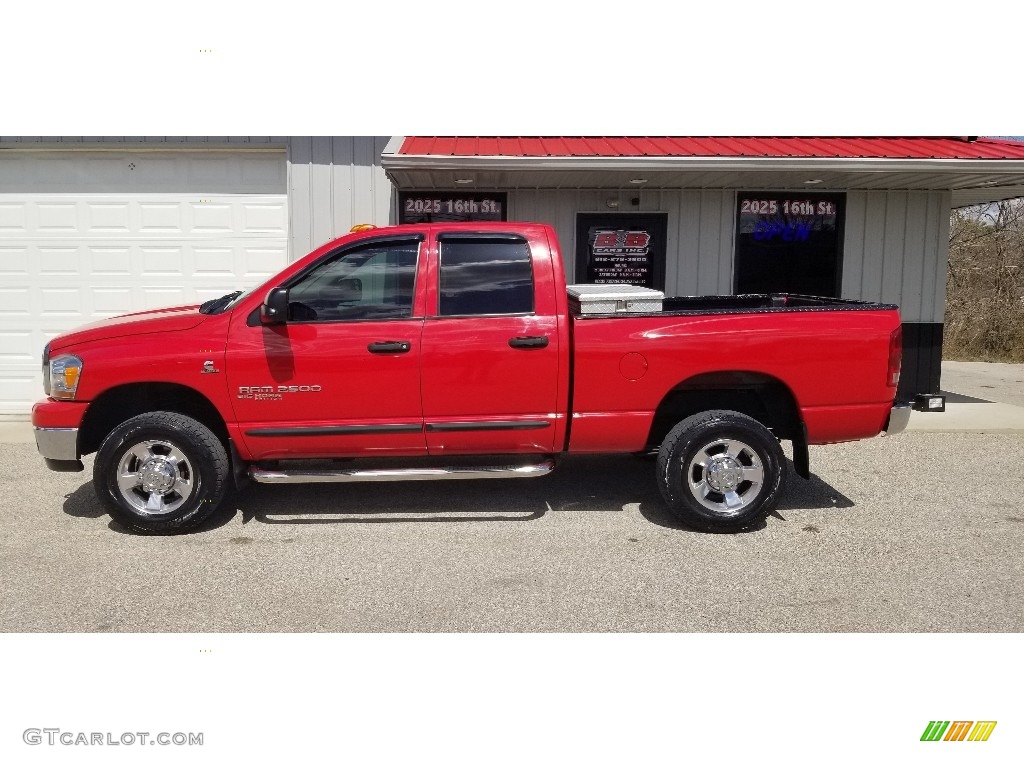 2006 Ram 2500 SLT Quad Cab 4x4 - Flame Red / Khaki photo #25