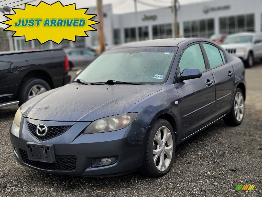2008 MAZDA3 i Touring Sedan - Metropolitan Gray Mica / Black photo #1