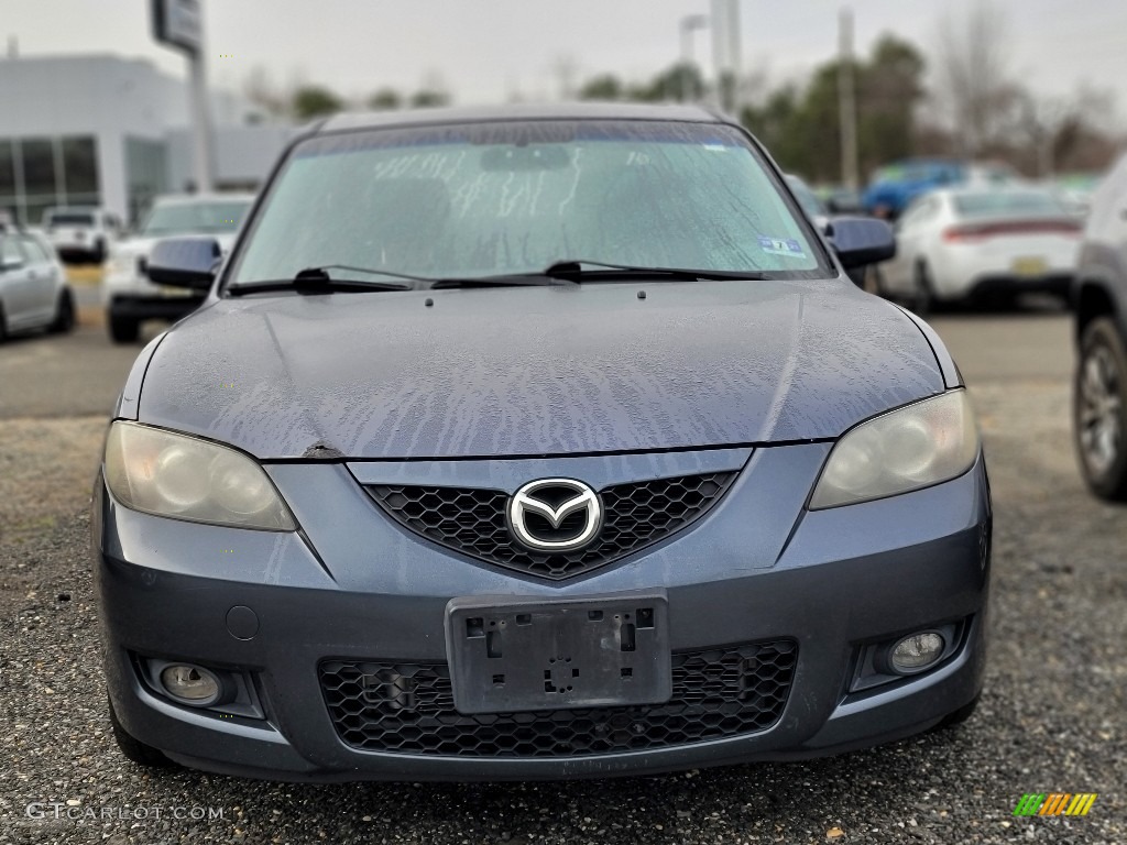 2008 MAZDA3 i Touring Sedan - Metropolitan Gray Mica / Black photo #2