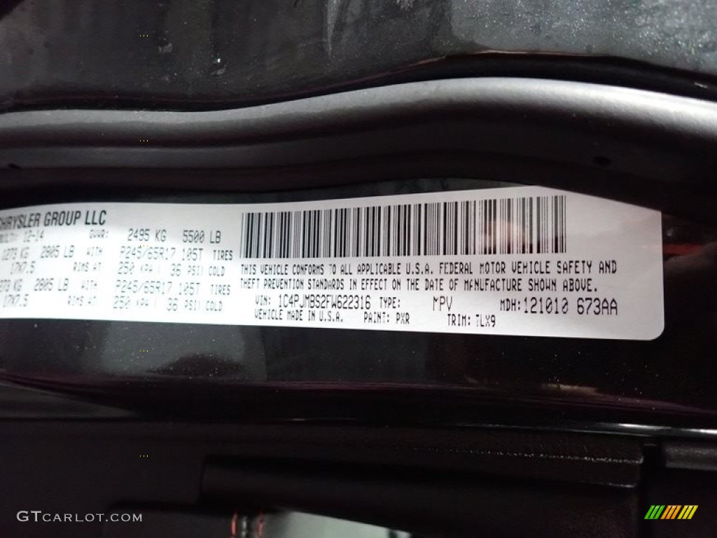 2015 Cherokee Trailhawk 4x4 - Brilliant Black Crystal Pearl / Trailhawk Black photo #44