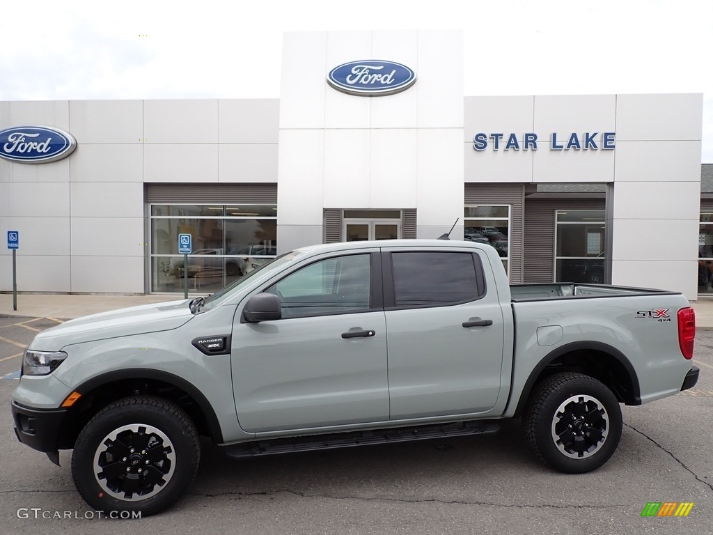 2021 Ranger XLT SuperCrew 4x4 - Cactus Gray Metallic / Ebony photo #1