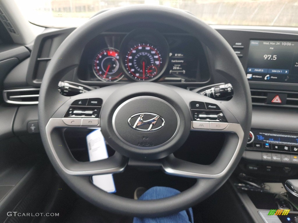 2021 Elantra SEL - Fluid Metal / Black photo #15
