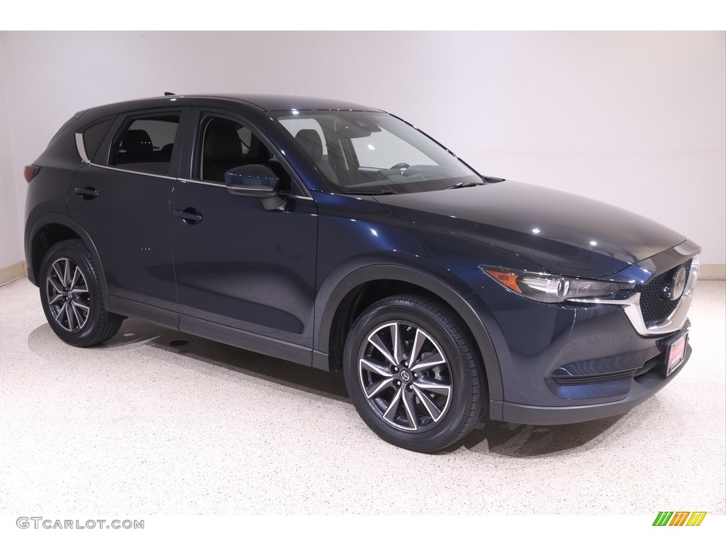 2018 CX-5 Touring AWD - Deep Crystal Blue Mica / Black photo #1