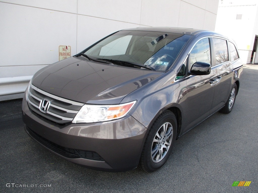 2012 Odyssey EX-L - Smoky Topaz Metallic / Gray photo #9