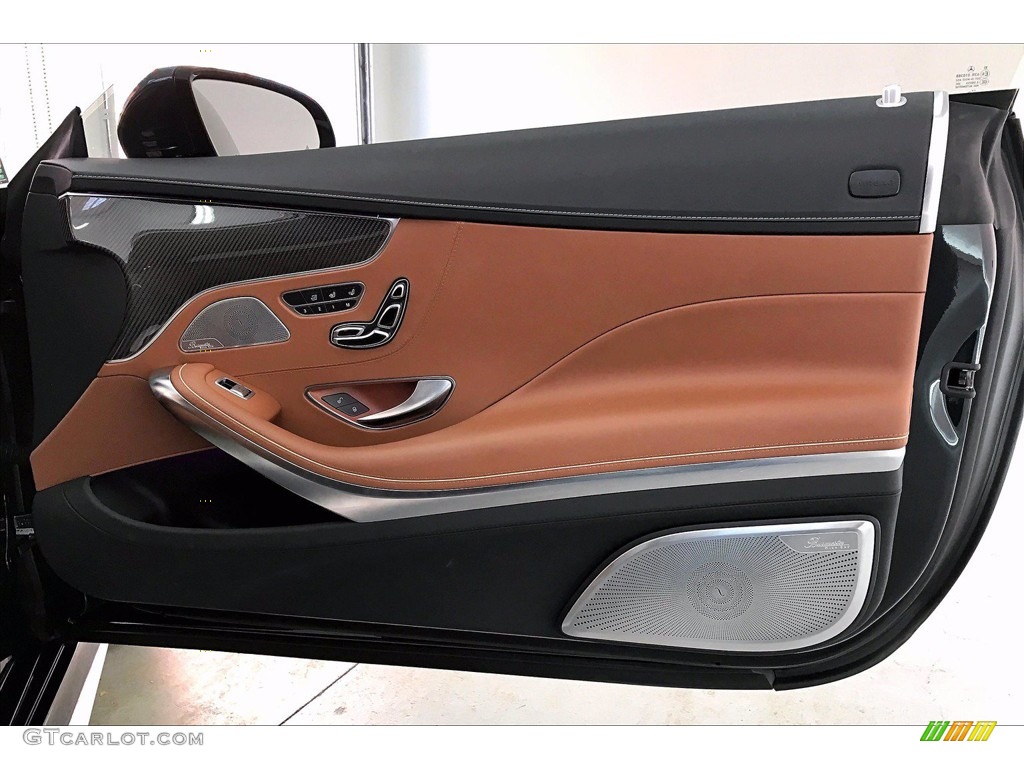 2017 Mercedes-Benz S 63 AMG 4Matic Cabriolet designo Saddle Brown/Black Door Panel Photo #141481364