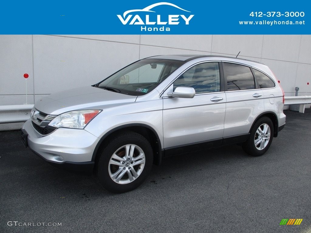 2011 CR-V EX-L 4WD - Alabaster Silver Metallic / Black photo #1