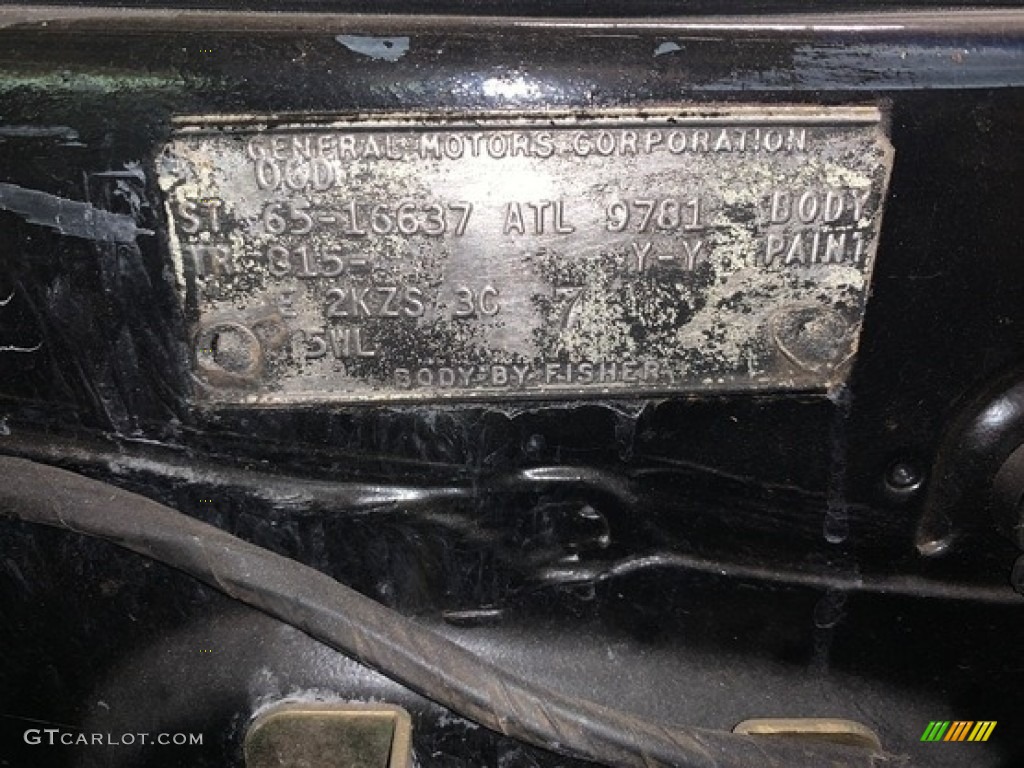 1965 Chevrolet Impala SS Info Tag Photos