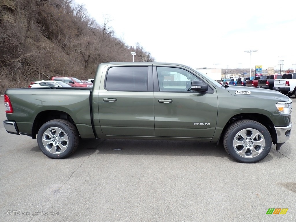 Olive Green Pearl 2021 Ram 1500 Big Horn Crew Cab 4x4 Exterior Photo #141482240