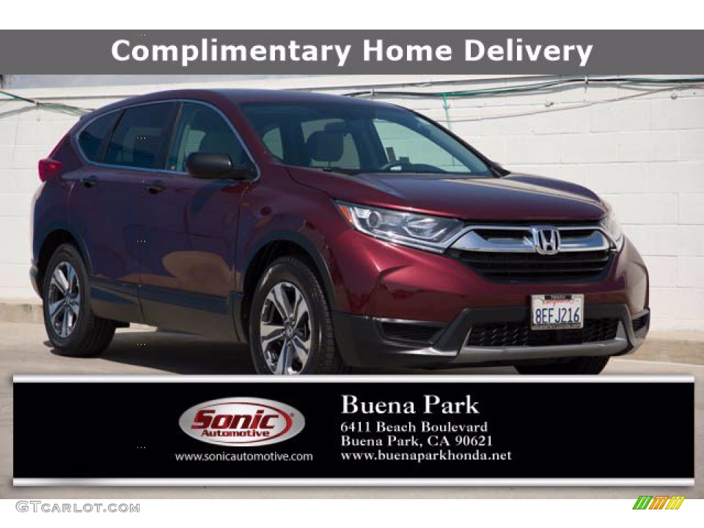2018 CR-V LX - Basque Red Pearl II / Gray photo #1