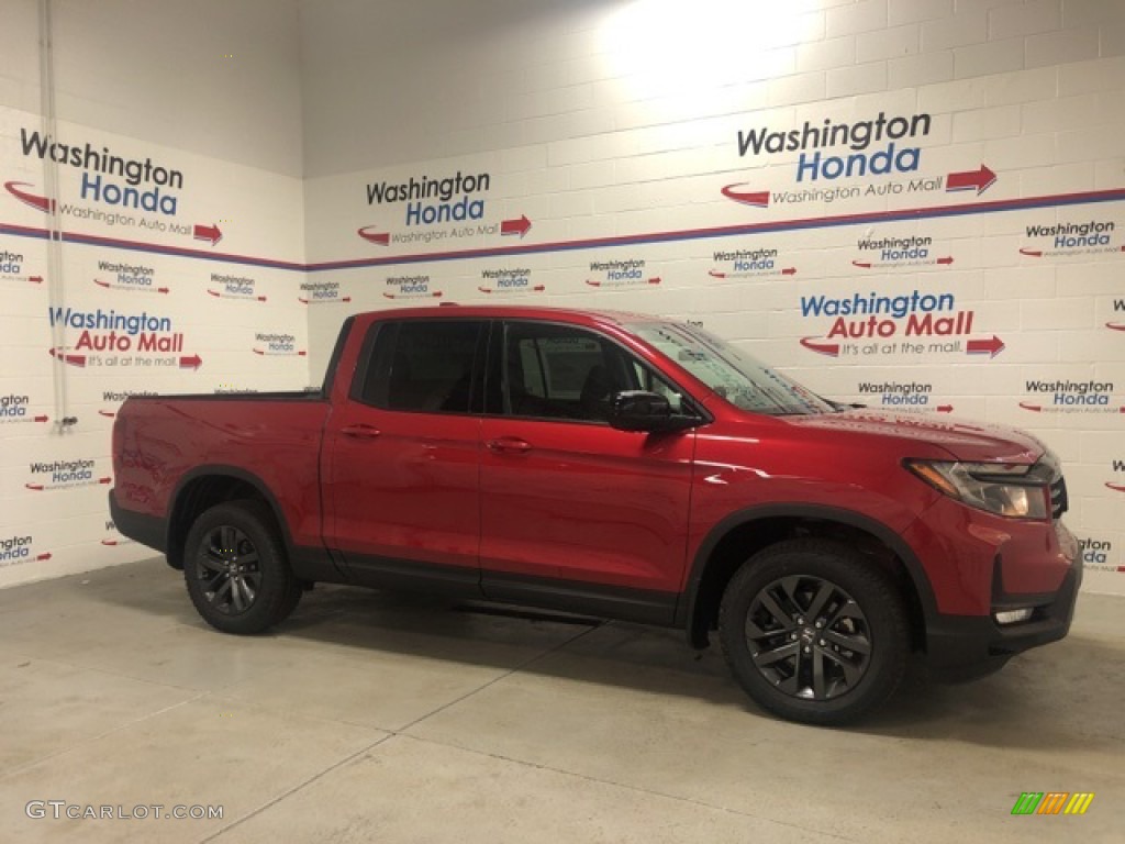 2021 Ridgeline Sport AWD - Radiant Red Metallic II / Black photo #1