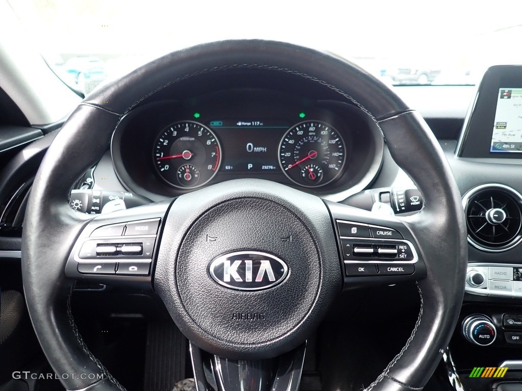 2018 Kia Stinger Premium Black Steering Wheel Photo #141486461