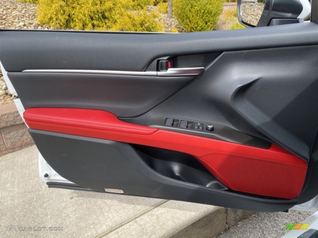 2021 Toyota Camry XSE Cockpit Red Door Panel Photo #141487471