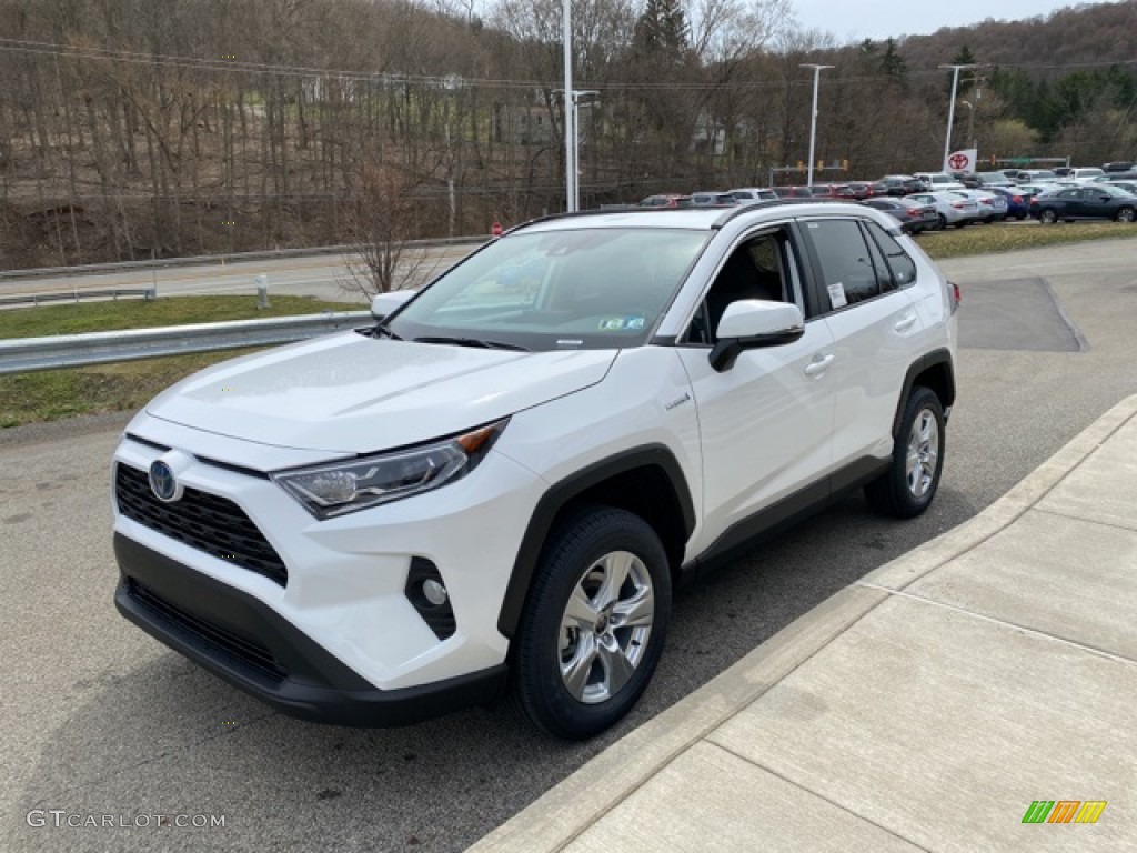 Super White 2021 Toyota RAV4 XLE AWD Hybrid Exterior Photo #141490644