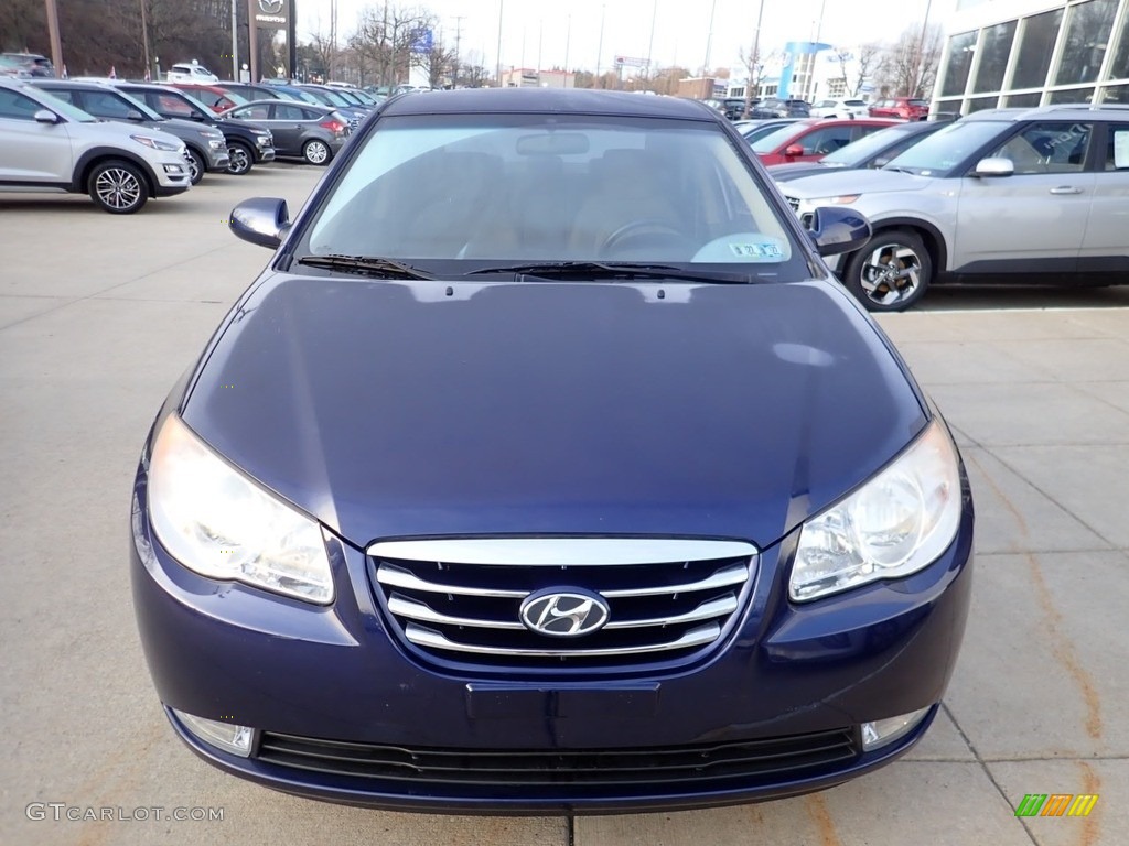 2010 Elantra GLS - Regatta Blue / Beige photo #7
