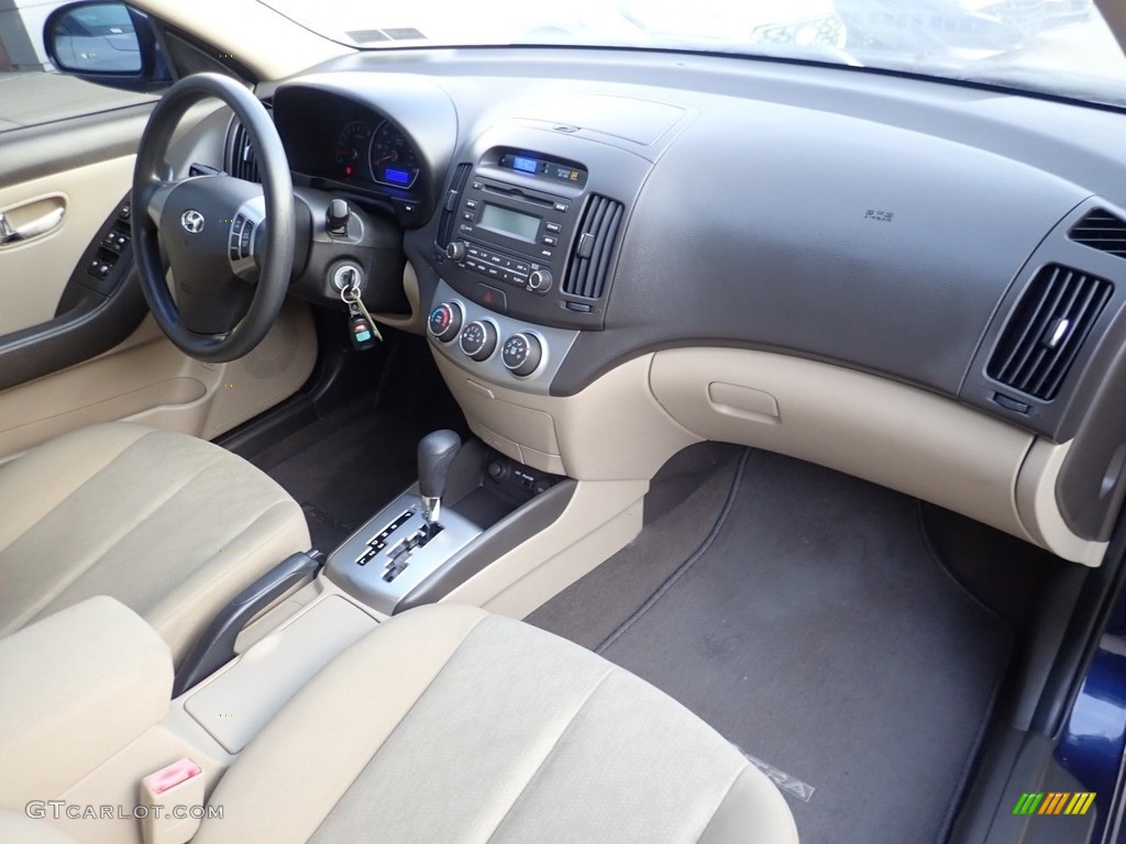 2010 Elantra GLS - Regatta Blue / Beige photo #11