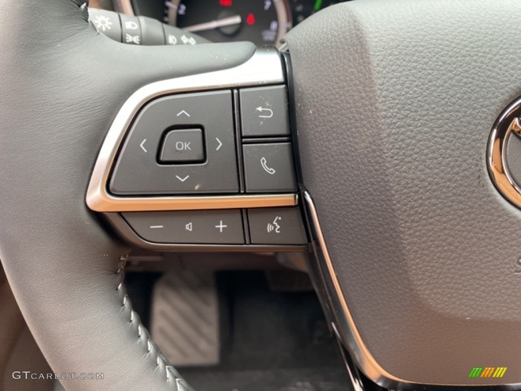 2021 Toyota Highlander Platinum AWD Glazed Caramel Steering Wheel Photo #141491171