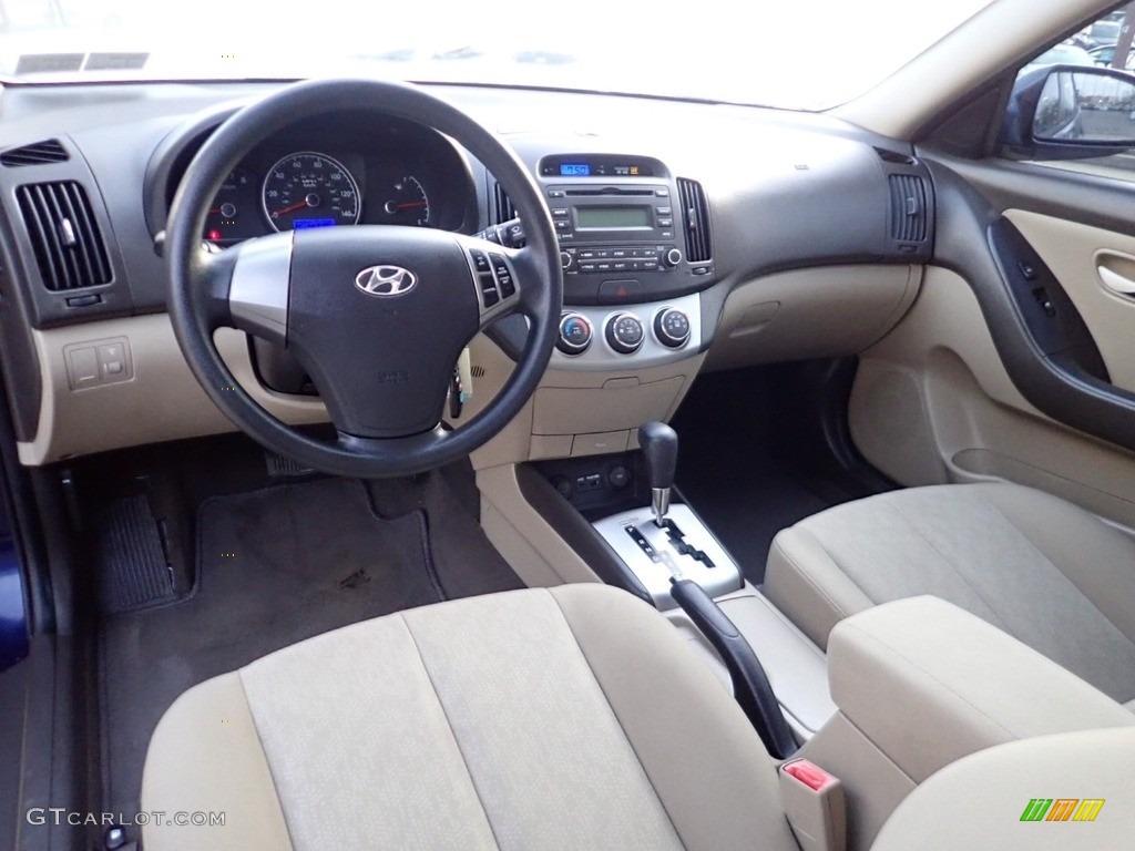 2010 Elantra GLS - Regatta Blue / Beige photo #17