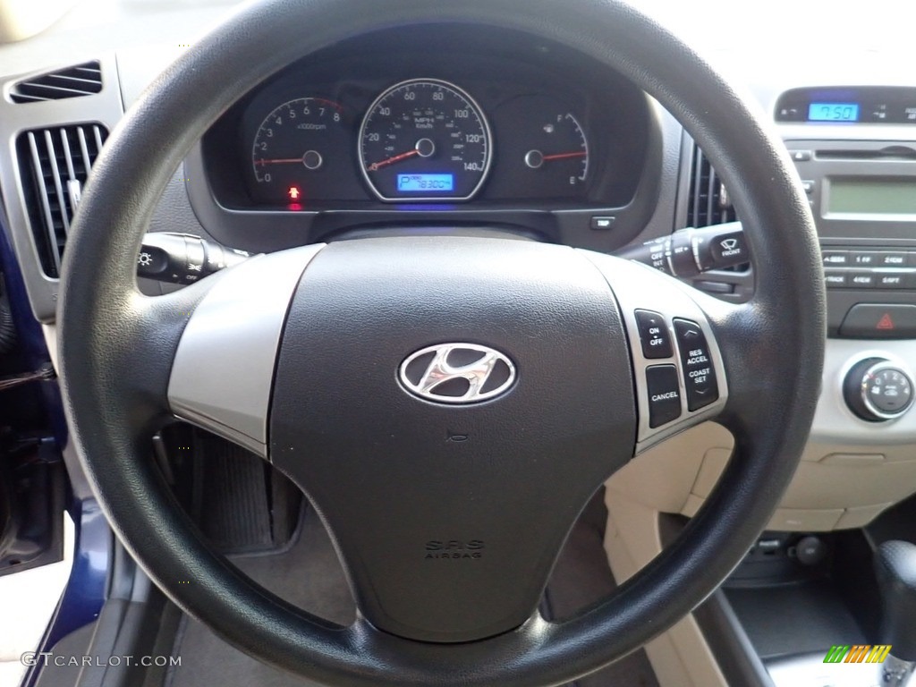 2010 Elantra GLS - Regatta Blue / Beige photo #21