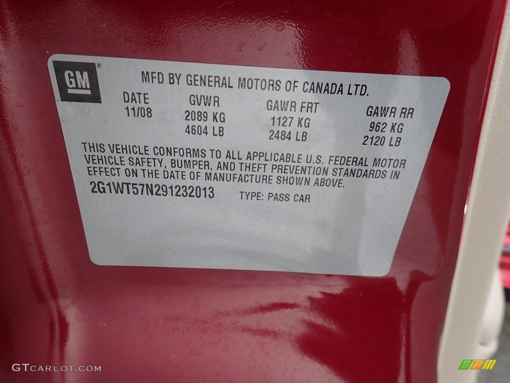 2009 Impala LT - Red Jewel Tintcoat / Neutral photo #29