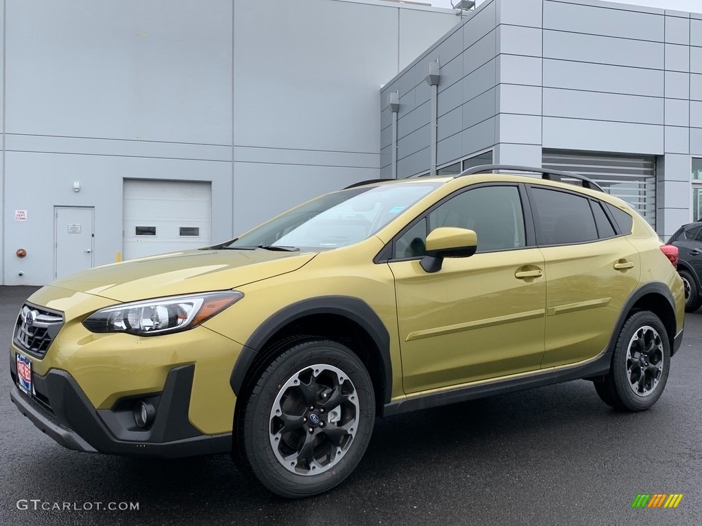 Plasma Yellow Pearl 2021 Subaru Crosstrek Premium Exterior Photo #141493295