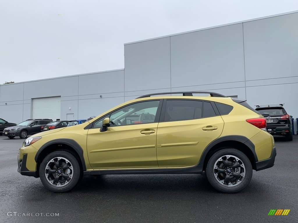 Plasma Yellow Pearl 2021 Subaru Crosstrek Premium Exterior Photo