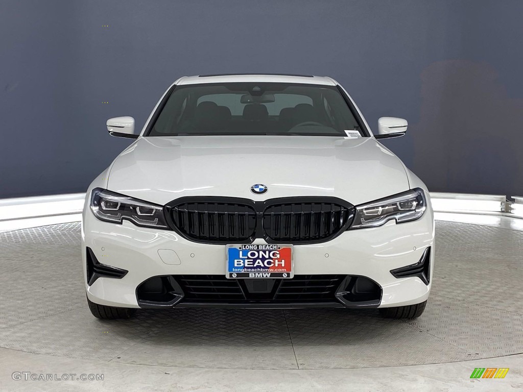 2021 3 Series 330i Sedan - Alpine White / Black photo #2