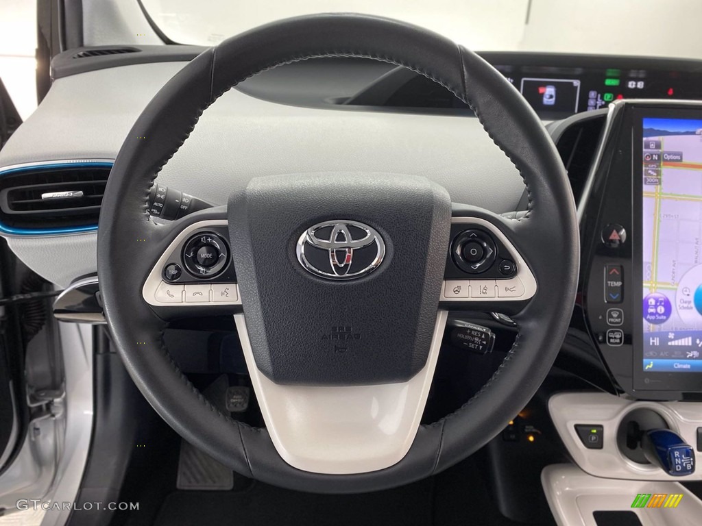 2017 Toyota Prius Prime Premium Gray Steering Wheel Photo #141496420