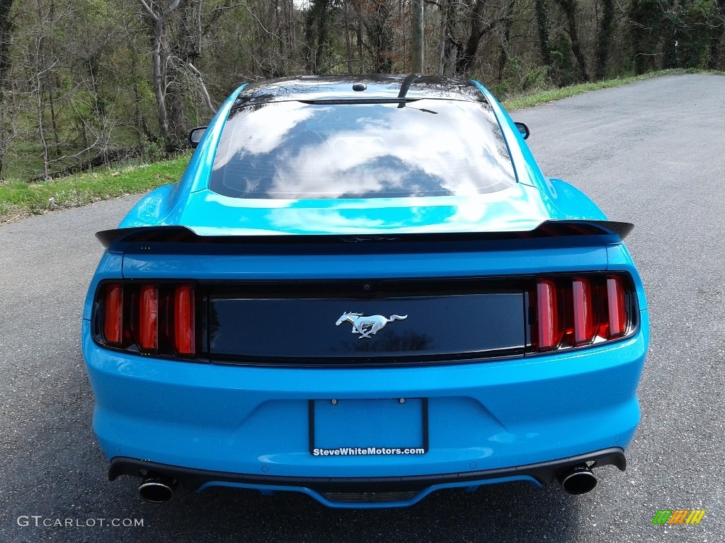 2017 Mustang EcoBoost Premium Coupe - Grabber Blue / Ebony photo #7