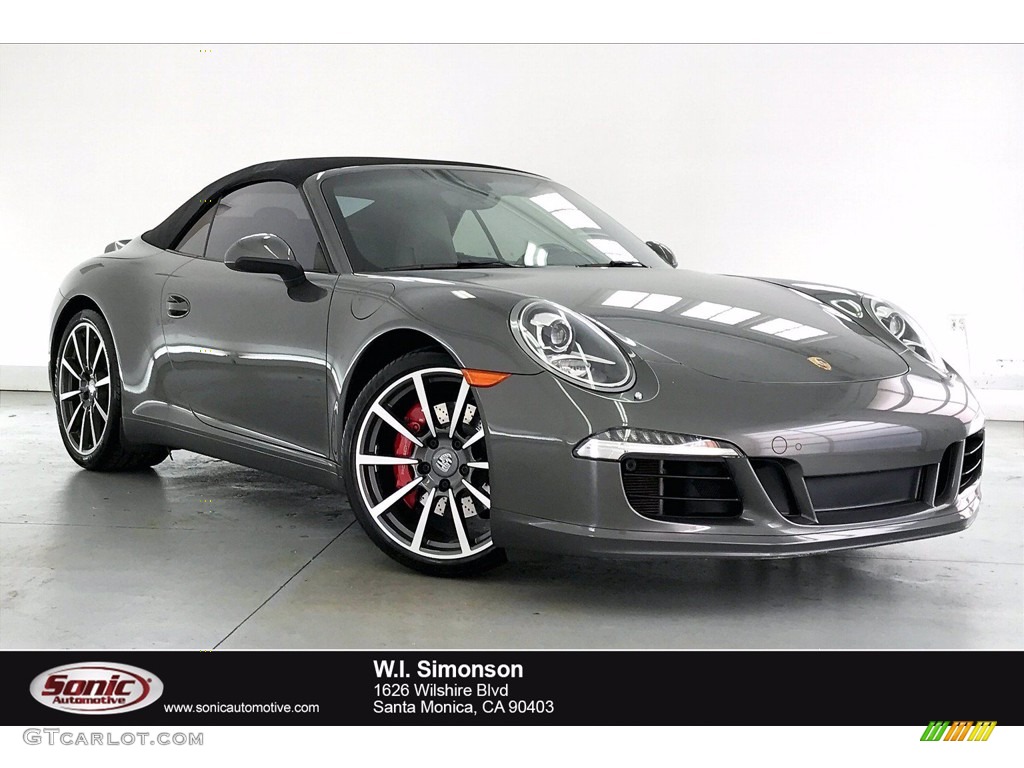 2013 911 Carrera S Cabriolet - Agate Grey Metallic / Black/Platinum Grey photo #1