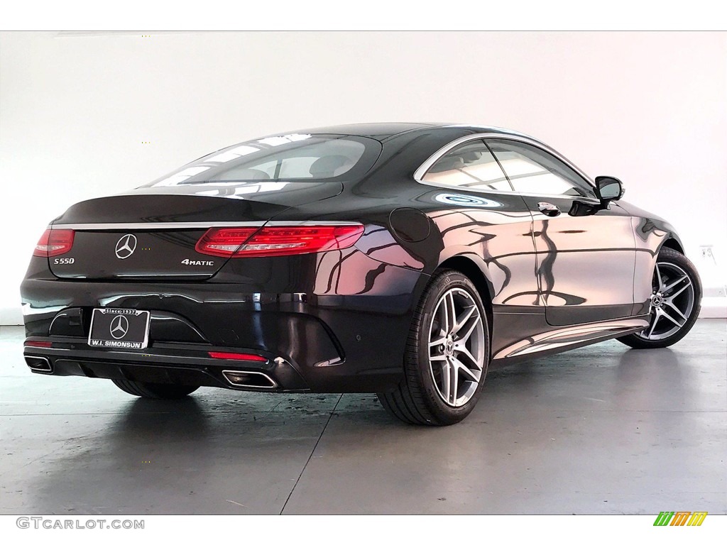 2017 S 550 4Matic Coupe - Ruby Black Metallic / designo Porcelain/Espresso photo #13