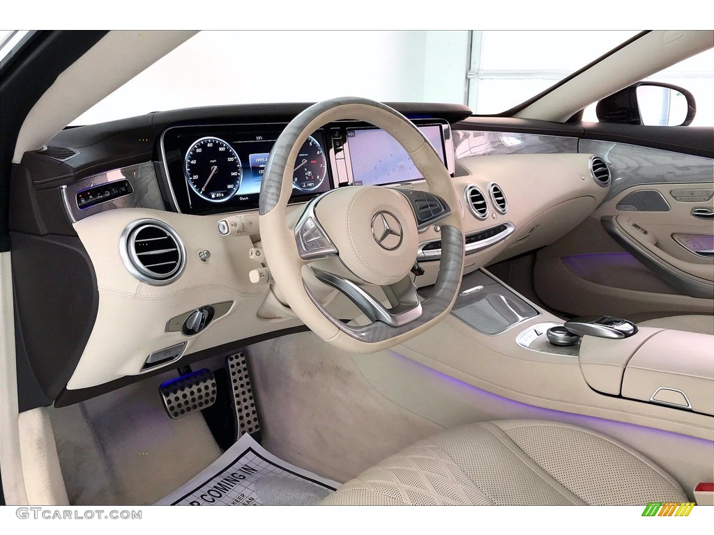 2017 S 550 4Matic Coupe - Ruby Black Metallic / designo Porcelain/Espresso photo #14