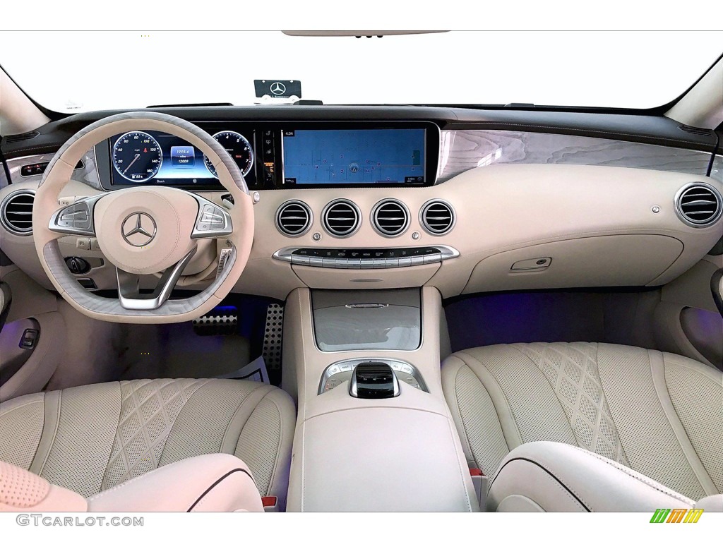 2017 S 550 4Matic Coupe - Ruby Black Metallic / designo Porcelain/Espresso photo #15