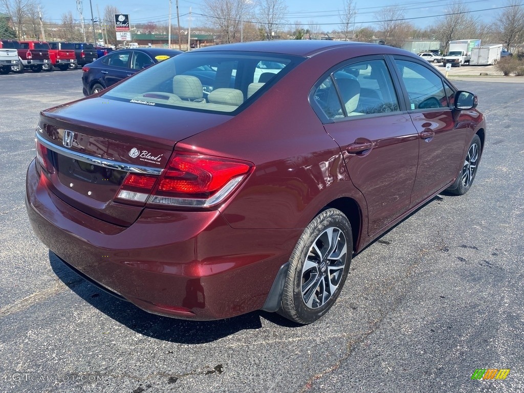 2013 Civic EX Sedan - Crimson Red Pearl / Beige photo #6