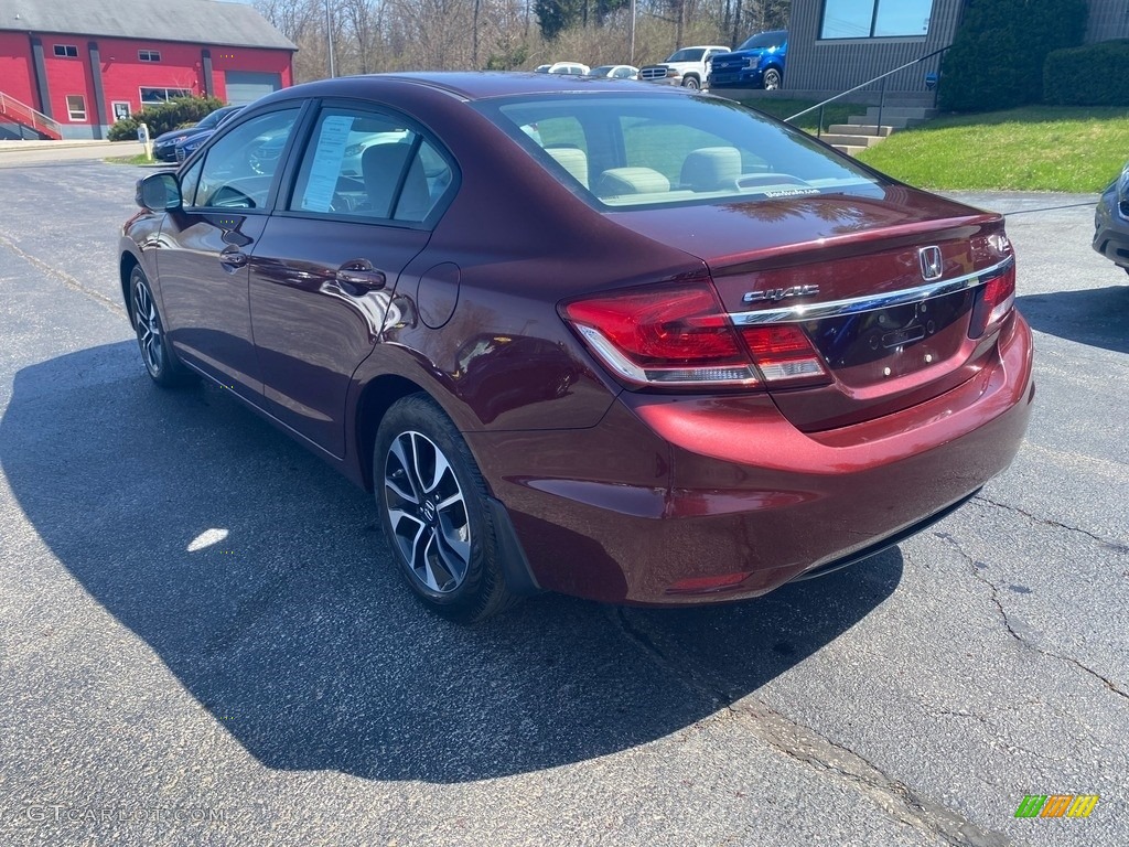 2013 Civic EX Sedan - Crimson Red Pearl / Beige photo #8