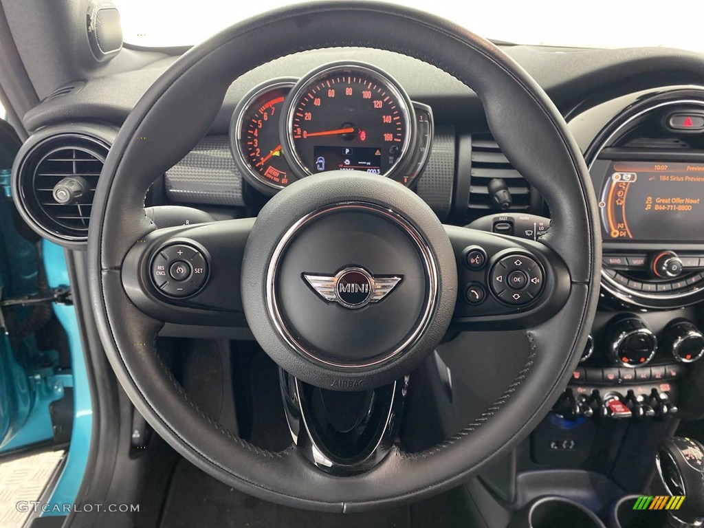 2018 Mini Convertible Cooper Carbon Black Steering Wheel Photo #141509320