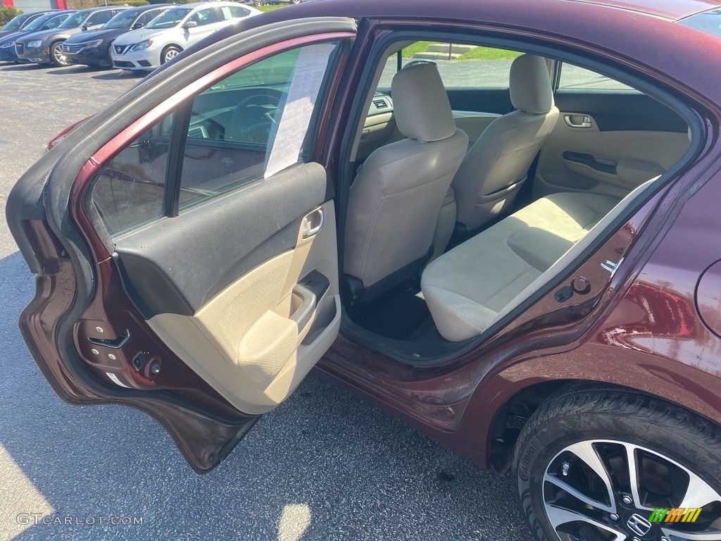 2013 Civic EX Sedan - Crimson Red Pearl / Beige photo #30