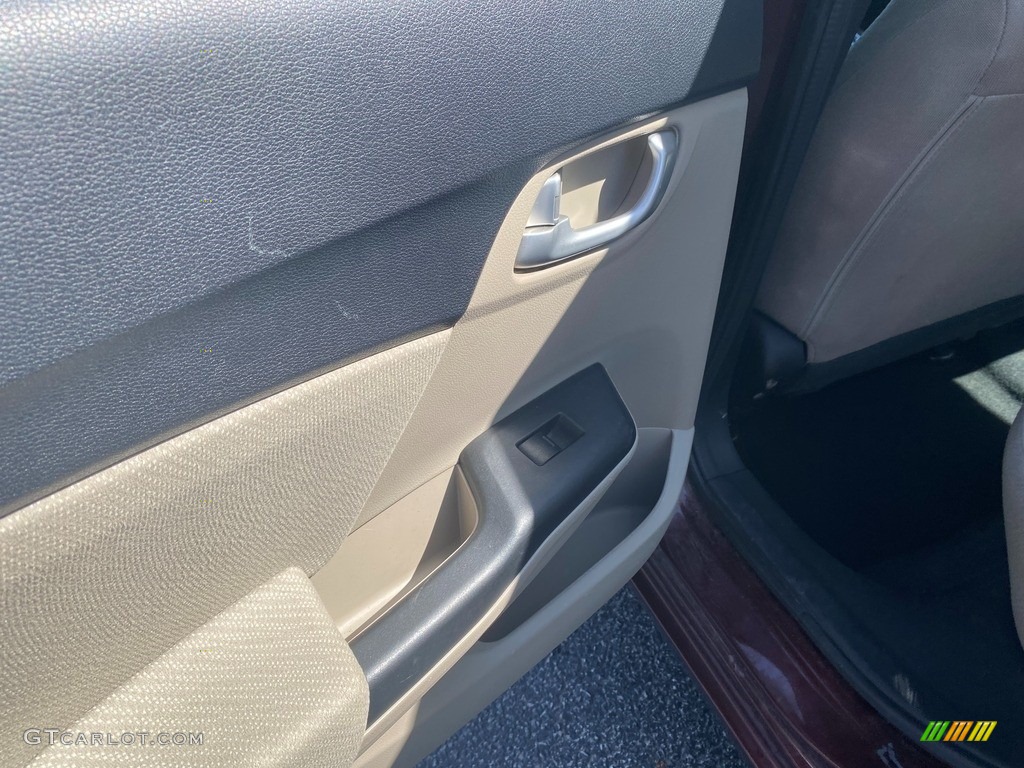 2013 Civic EX Sedan - Crimson Red Pearl / Beige photo #31