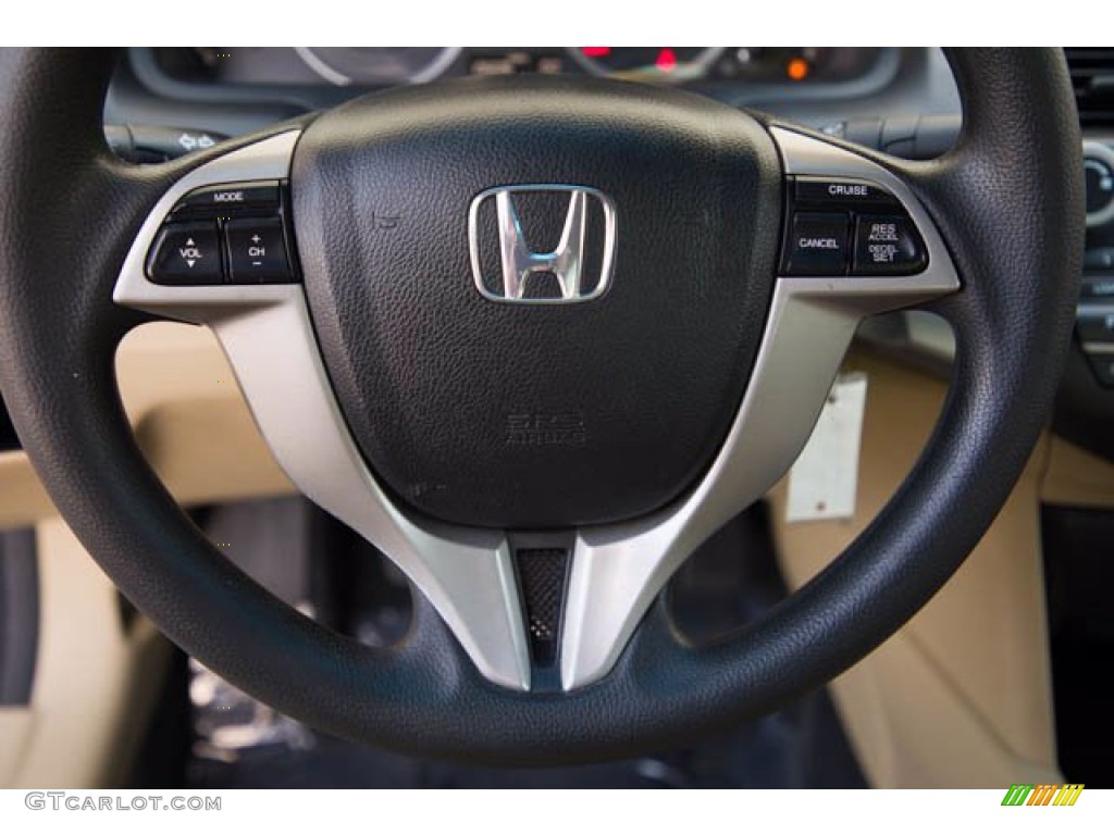 2010 Honda Accord EX Coupe Black Steering Wheel Photo #141511477