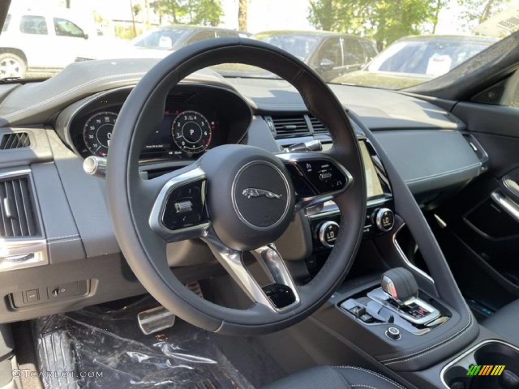 2021 Jaguar E-PACE 300 Sport AWD Ebony Steering Wheel Photo #141512056