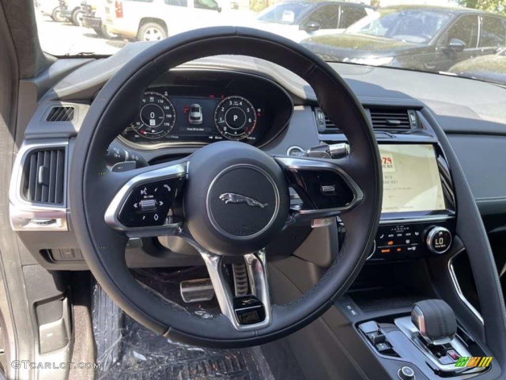 2021 Jaguar E-PACE 300 Sport AWD Ebony Steering Wheel Photo #141512074