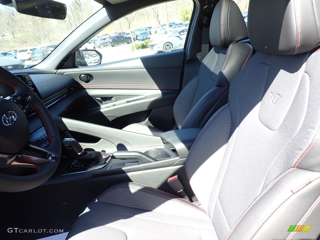 2021 Elantra N-Line - Scarlet Red Pearl / Black photo #8