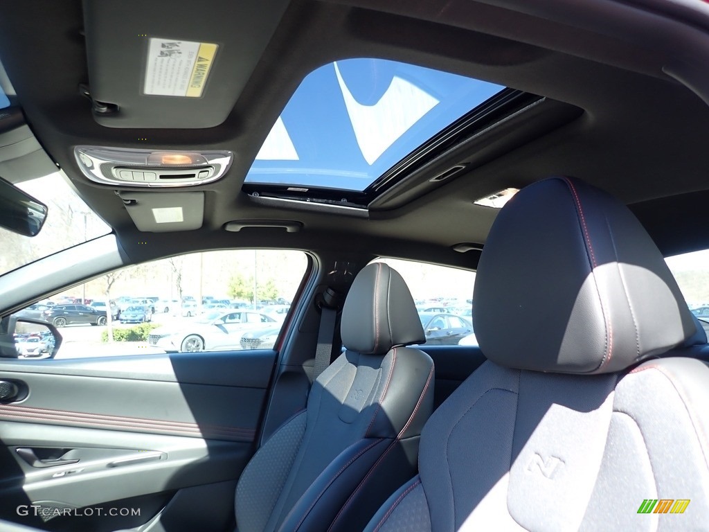 2021 Elantra N-Line - Scarlet Red Pearl / Black photo #9